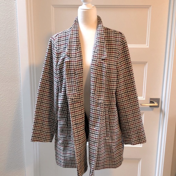 Old Navy Jackets & Blazers - Old Navy Houndstooth Long Sleeve Double Button Pea Coat, Petite XL